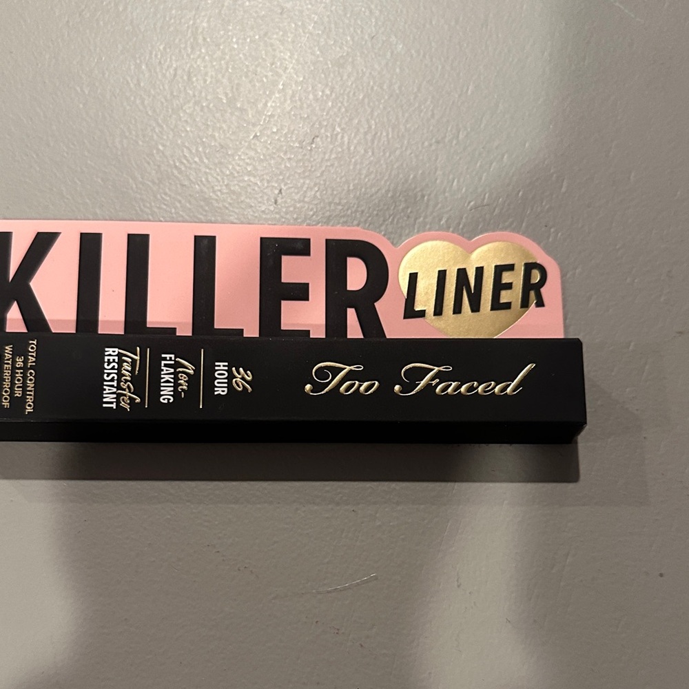 Too Faced Killer Liner in Black and Pink with Gold Accents